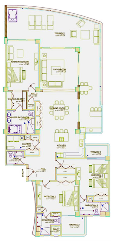 Neuvo Vallarta Condo Rental  Floor Plan